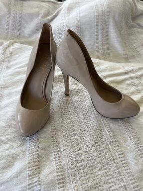 BCBG Patent Nude Beige Stiletto Pumps